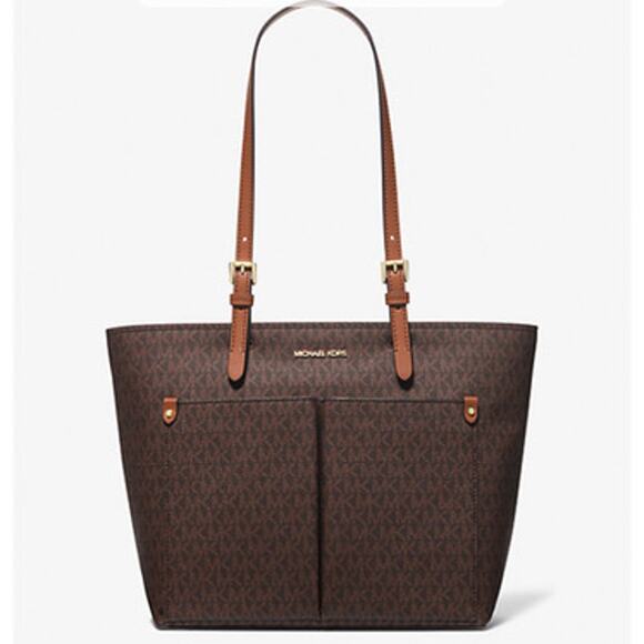 RETAIL $498 Michael Kors Jet Set Medium Logo Pocket Tote Bag*NEW - Picture 2 of 10